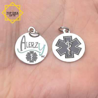 Logo Tags Manufacturer Engraved logo Metal steel stainless jewelry tags Square Metal Silver Pendants with Customized Logo