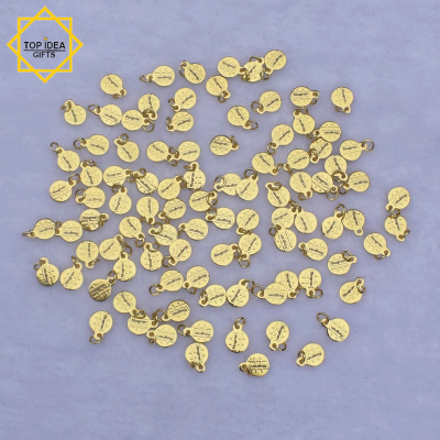 Photo Etched Engraved Logo Metal Charm Tags For Jewelry Bracelet Necklace Gold - 副本