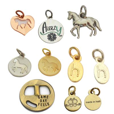 Jewelry Tags Engraved Logo Gold Silver Bronze Metal Tags for Jewellery Necklace Bracelet